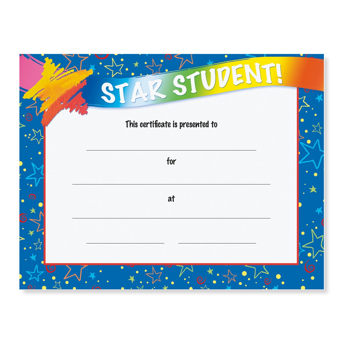 Star Student Award Casual Certificates Paper Direct