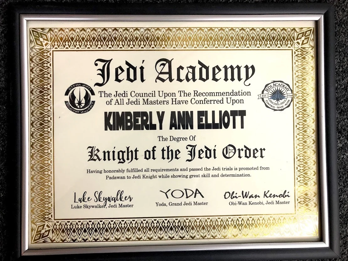 Star Wars Jedi Knight Certificate DIY Printable Download DIY Party Mom