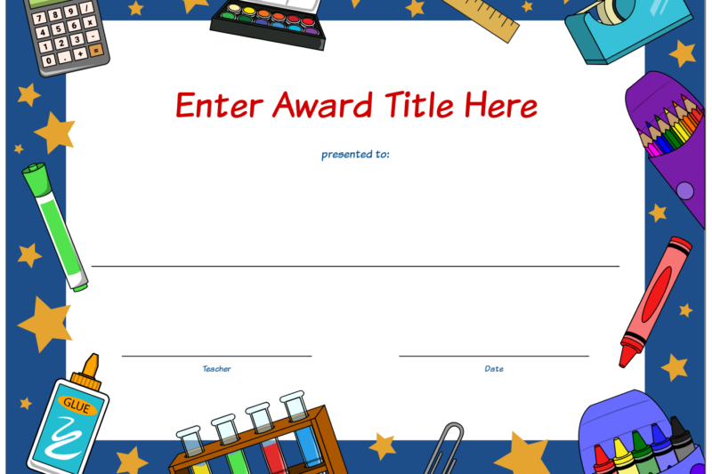 Student Printable Certificates