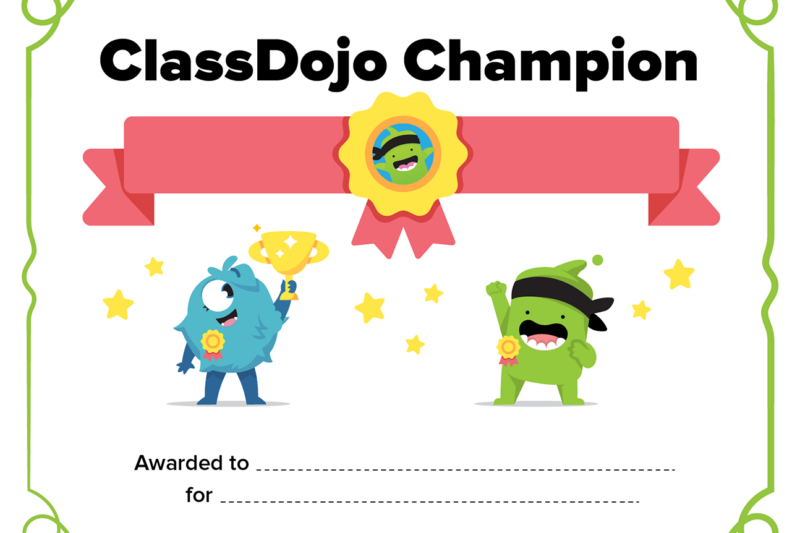 Printable Class Dojo Award Certificates