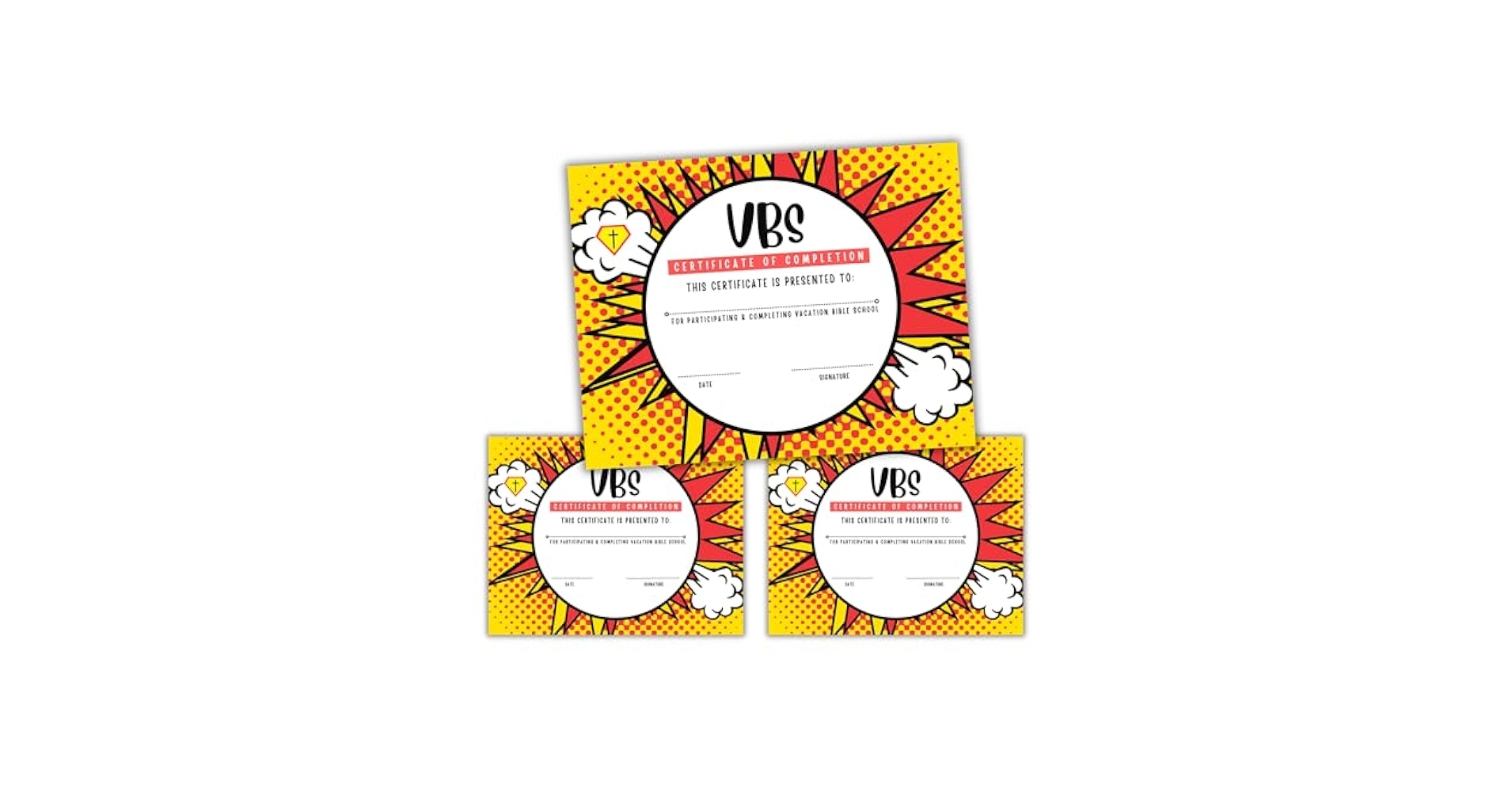 Superhero Crafts Vacation Bible School VBS Certificate Of Completion Camping Vbs