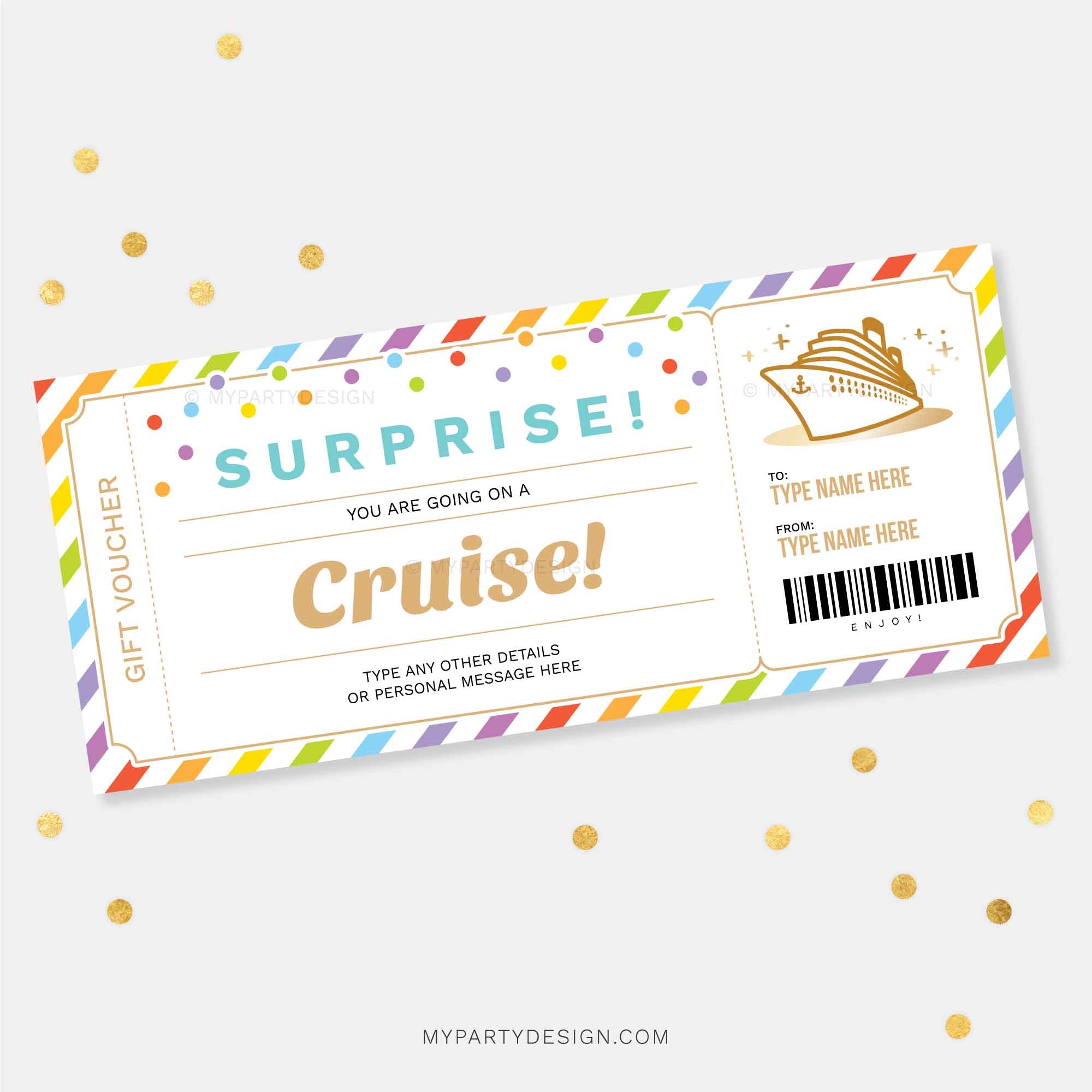Printable Cruise Travel Gift Certificate Printable Cruise Travel Gift Certificate
