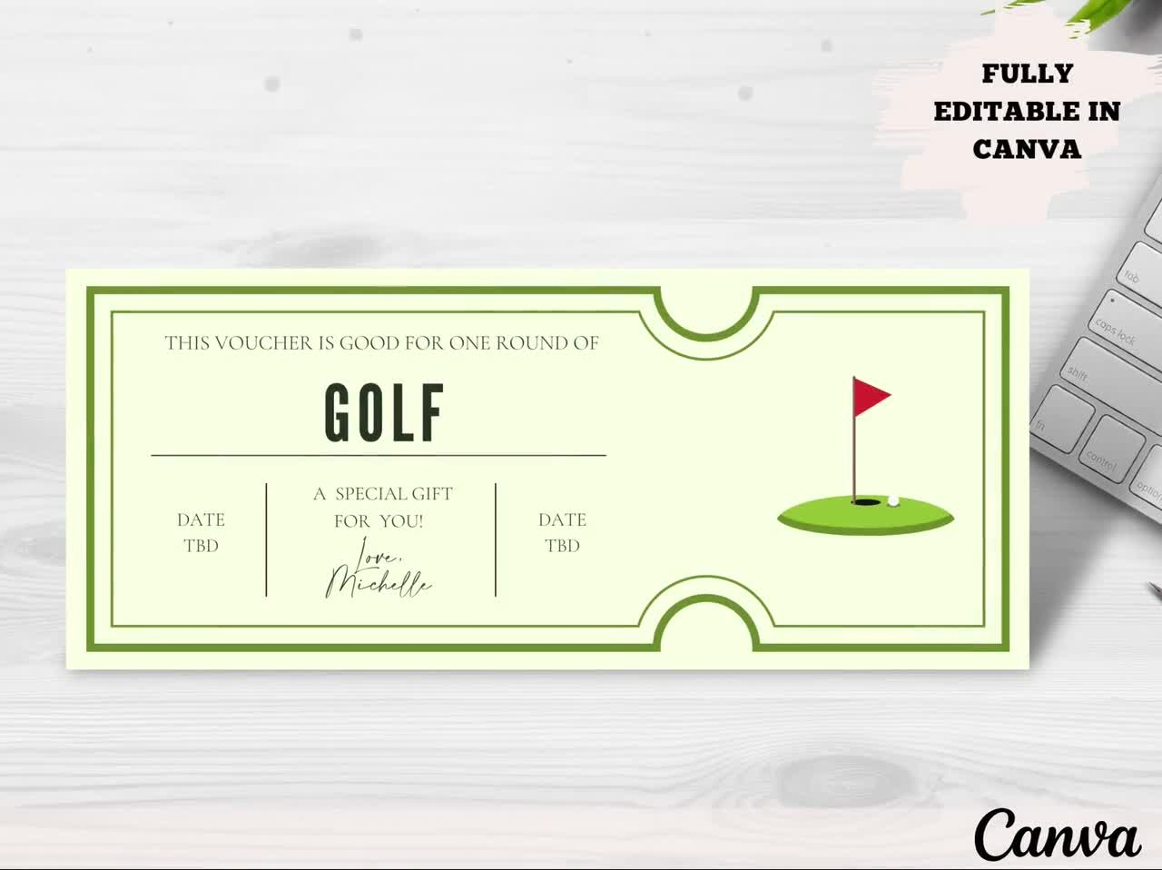 Surprise Golf Trip Ticket Gift Surprise Trip Gift Voucher Certificate Ticket Template For Any Occasion Editable In Canva Printable Etsy Sweden
