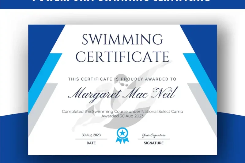 Printable Swimming Award Certificates