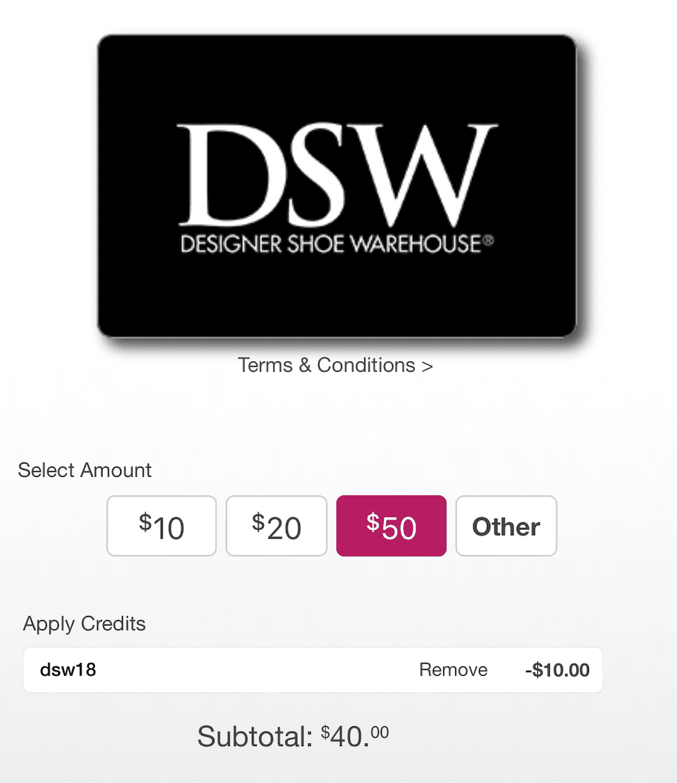 Dsw Printable Gift Certificate Dsw Printable Gift Certificate