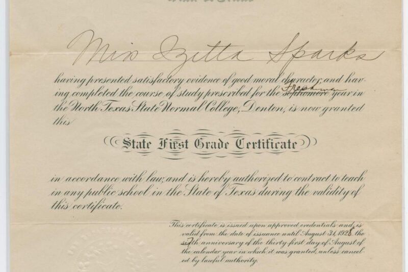 Printable Texas Educator Certificate