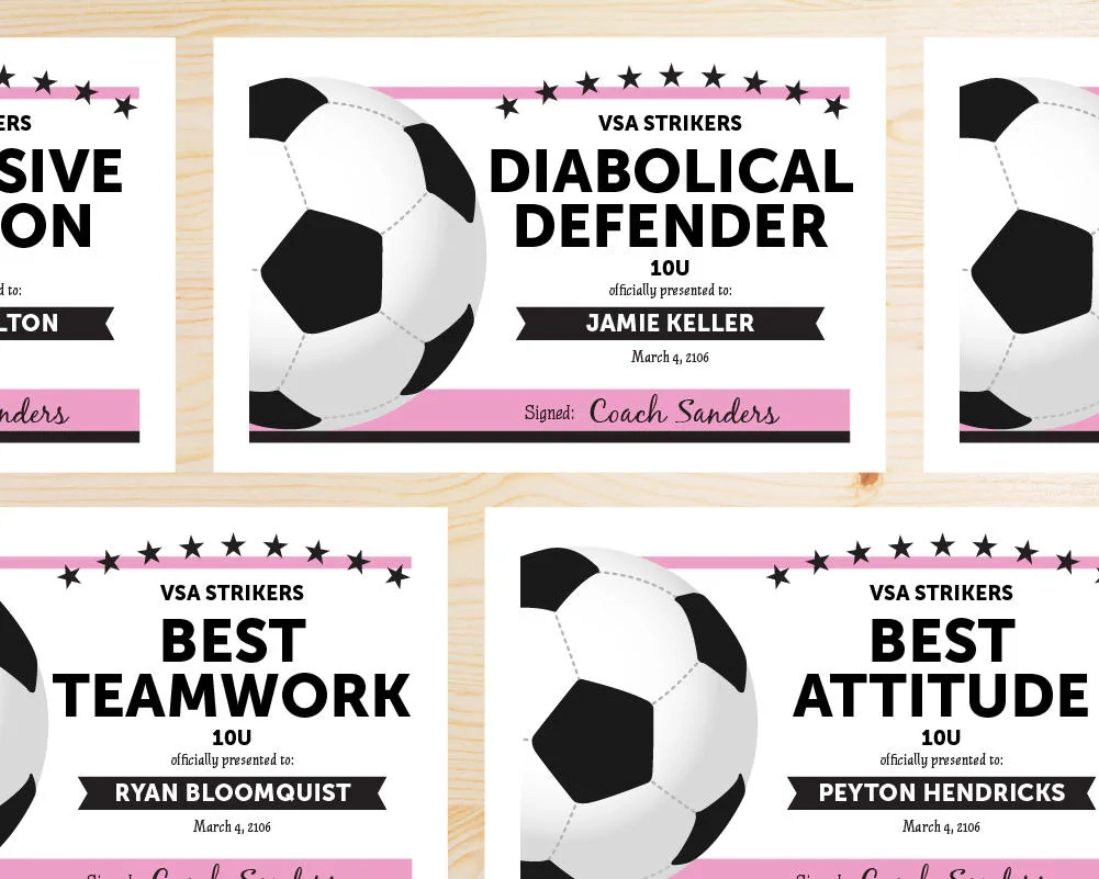TEAM COLORS Editable Soccer Awards Certificates Instant Download PDF Black And Pink Printable Award Certificate Template Etsy TEAM COLORS Editable Soccer Awards Certificates Instant Download PDF Black And Pink Printable Award Certificate Template Etsy