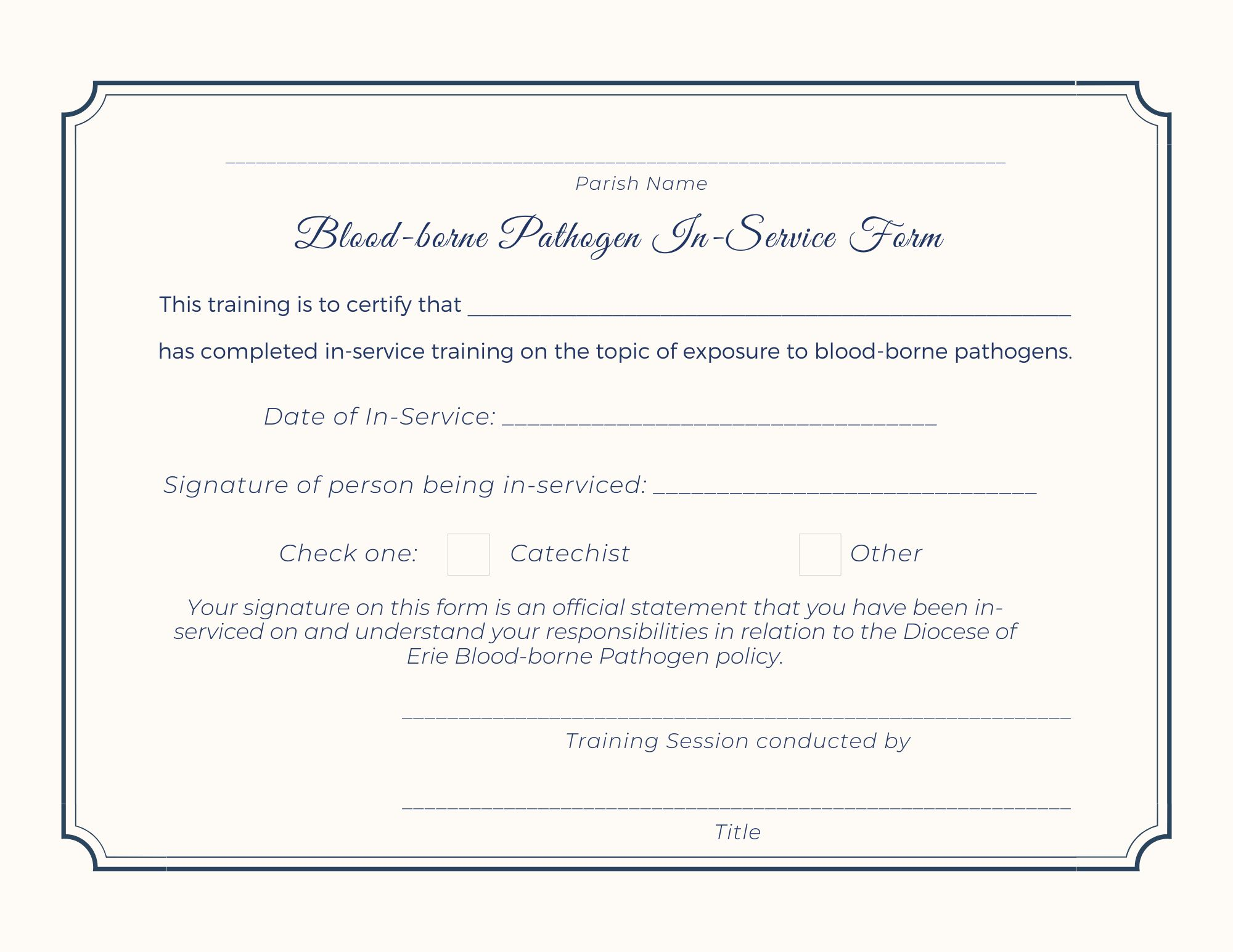 Printable Bloodborne Pathogens Certificate Template Printable Bloodborne Pathogens Certificate Template
