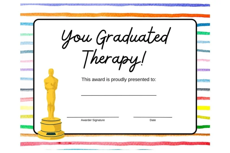 Therapy Graduation Certificate Free Printable