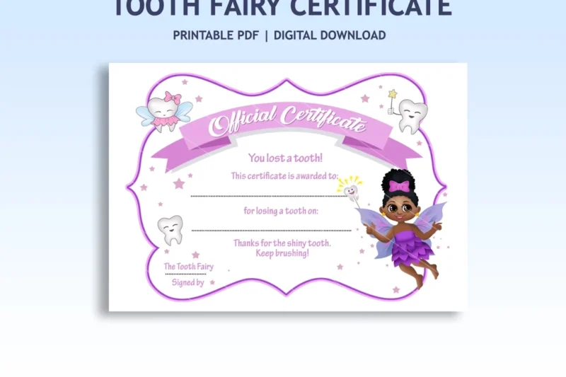 Tooth Fairy Creepy Certificate Printable