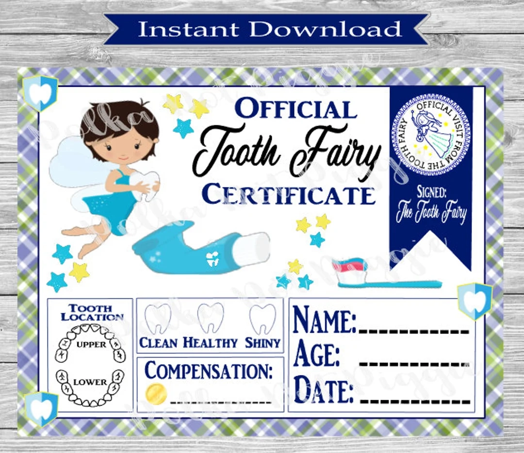 Tooth Fairy Creepy Certificate Printable