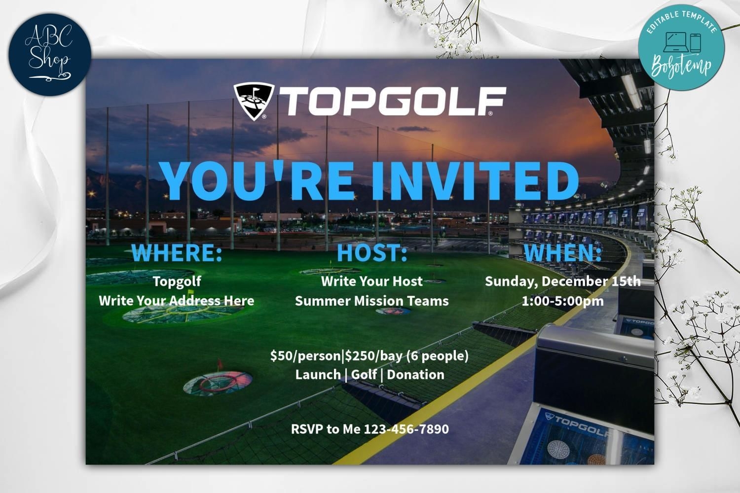 Top Golf Invitation Instant Download Bobotemp Top Golf Invitation Instant Download Bobotemp