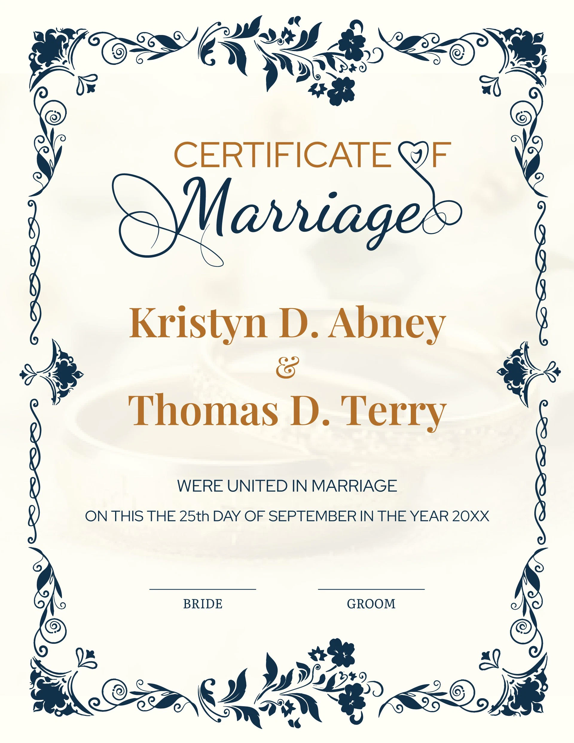 Traditional Wedding Certificate Template Portrait WordLayouts Traditional Wedding Certificate Template Portrait WordLayouts