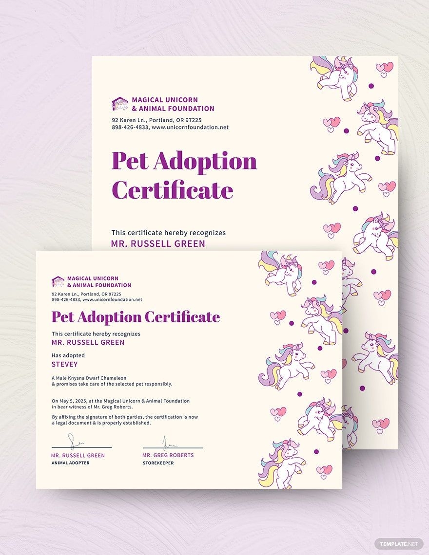 Unicorn Adoption Certificate Free Printable Unicorn Adoption Certificate Free Printable