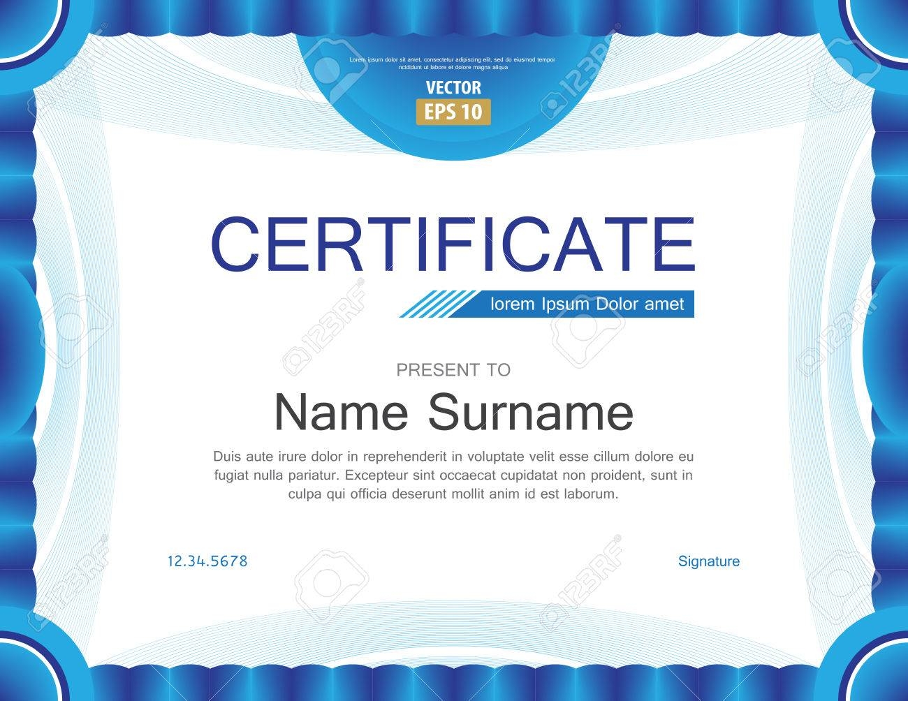 Printable Free Blue Certificate