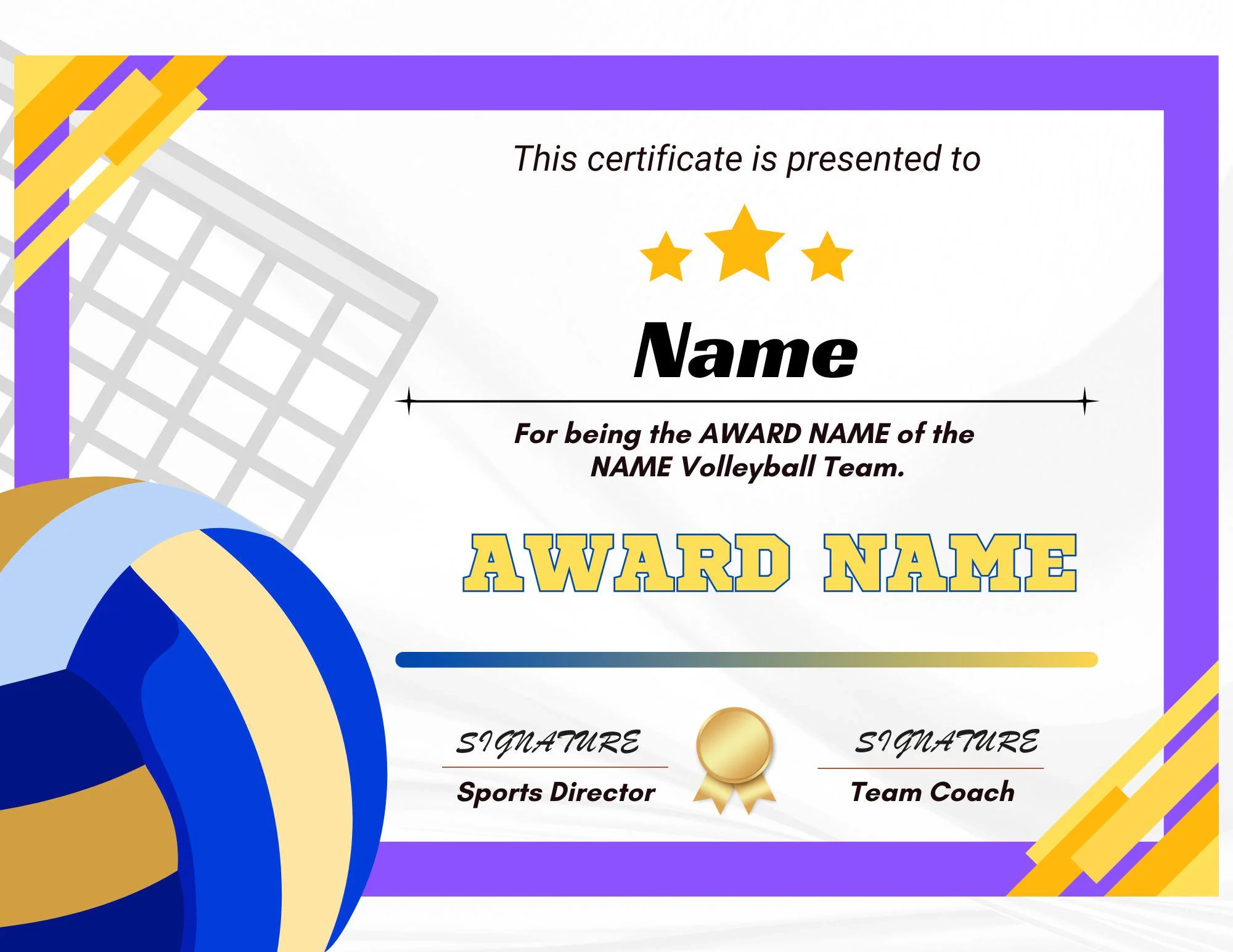Free Printable Volleyball Certificate Ideas Free Printable Volleyball Certificate Ideas