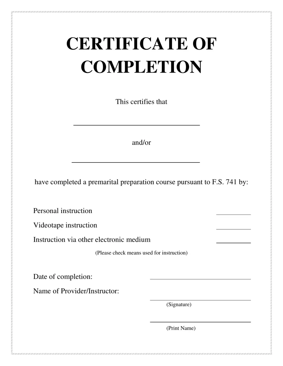 Volusia County Florida Certificate Of Completion Premarital Preparation Course Fill Out Sign Online And Download PDF Templateroller Volusia County Florida Certificate Of Completion Premarital Preparation Course Fill Out Sign Online And Download PDF Templateroller
