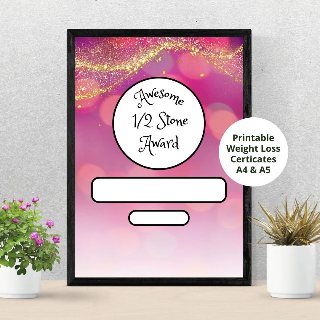Weight Loss Certificates Print At Home Weightloss Achievements Digital Download Weightloss Milestone Certificates Stones Lbs Certificate Etsy