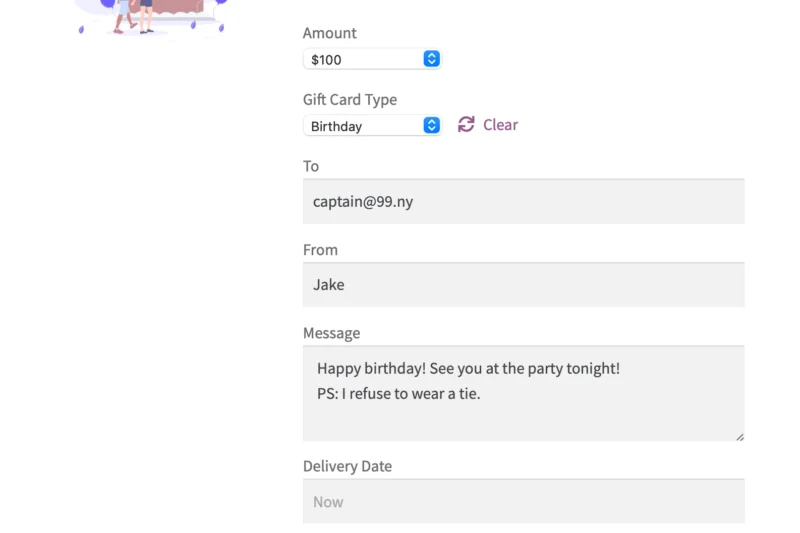 Woocommerce Printable Gift Certificate